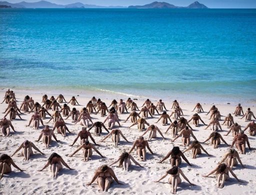 Spencer Tunick photo shoot in the Whitsundays 2019