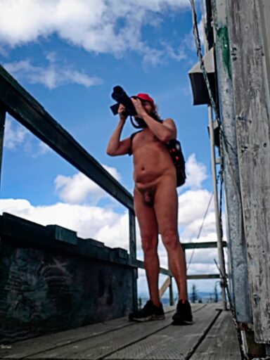 A naturist taking a picture 