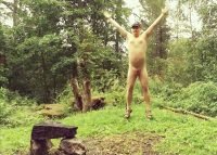 Gymnastics moment at  the woods 