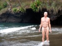 Nude at Mt. Wynne Beach in St. Vincent 