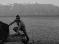 Beautiful cold water swim in early spring 