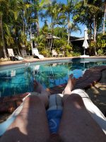 THE VIEW OF THE POOL AT BALKAZ 