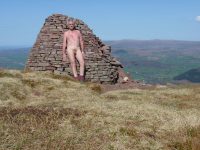 The Cairn marking the way down 