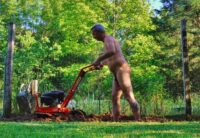 Tilling The Soil Barefoot All Over 