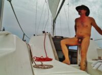 Jim Tighe Sailing Nude On Florida Bay 