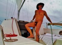 Jim Tighe Sailing Nude On Florida Bay 