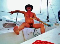 Jim Tighe Sailing Nude On Florida Bay 