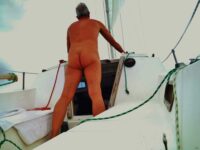 Jim Tighe Sailing Nude On Florida Bay 