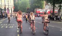Naked bike ride routes in south London1 