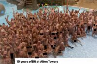 Nudists flock to Alton Towers as theme park hosts clothes free event INSTA 