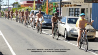 World Naked Bike Ride-Waihī Beach Cyclists go starkers for body positivity cycle safety and the environment 